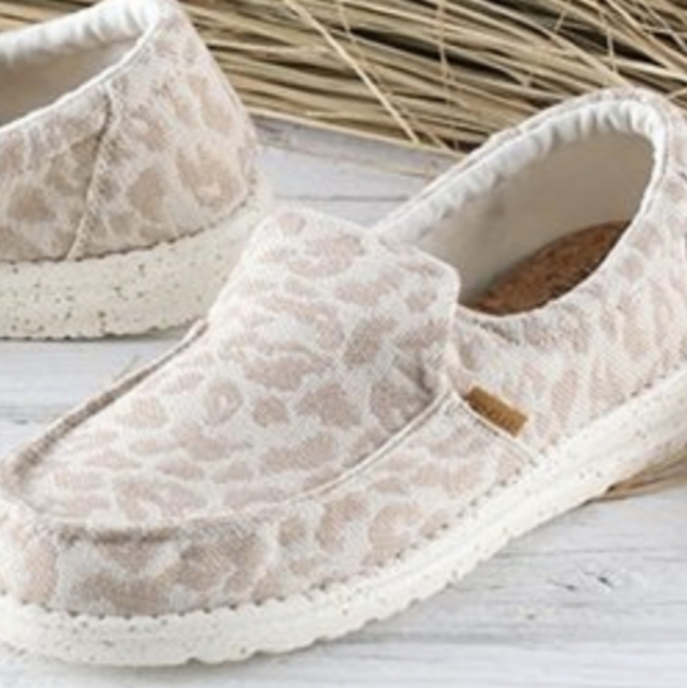 Hey Dude Misty Woven Cheetah Tan